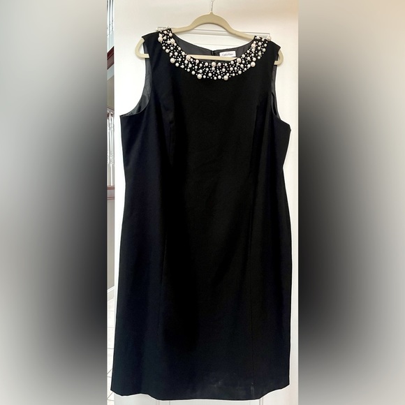 Calvin Klein Women's Size 20 Sleeveless Black Cocktail Dress - Picture 1 of 3